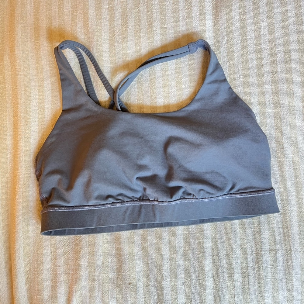 purple lululemon energy sports bra size 8